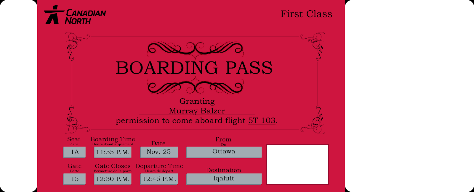 boarding pass design with a luxerious style